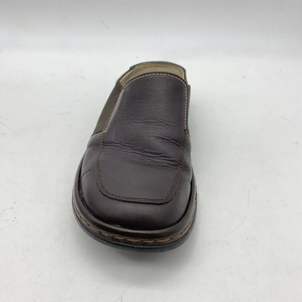 Spring Step‎ Shoes Women's 8 M Brown Leather Loafers Clogs Handmade Sole Causal